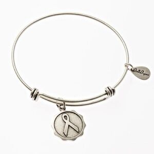 Bella Ryann breast cancer ribbon Adjustable Expandable Silvertone Wire Bracelet